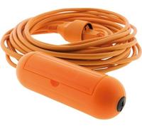 Zenitech - Multiprise Jardin 10m 2x1.5 +Boitier Étanche Orange