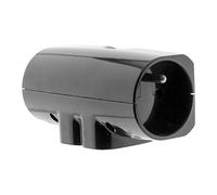 Zenitech Multiprise latérale 4 Prises 2 x 16 A + 2 x 6 A - Noire | Bloc d'alimentation électrique - 4 sorties latérales 2 x 16 A + 2 x 6 A, finition noire, Type E : prise française avec terre