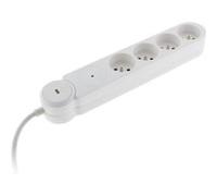 Zenitech Multiprise parafoudre Iota 4x16A avec interrupteur 1,4 m Blanc