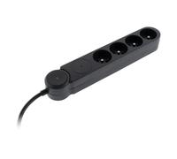 Zenitech Multiprise parafoudre IOTA 4x16A avec interrupteur – Noir