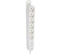 Zenitech Multiprise Bloc de 6 prises secteur en ligne IOTA - Avec interrupteur lumineux - Parafoudre - Câble de 1,4 m - Blanche