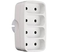 Zenitech Multiprise Quadriplite 6A façade Blanc