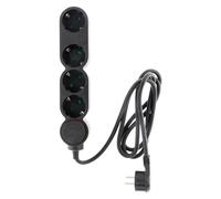 Zenitech - Multiprise Schuko 4x16A + Interrupteur - 1,5m - Noir