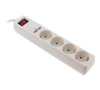 Zenitech - Multiprise Schuko 4x16A + 2 USB-A - Blanc Blanc