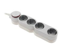 Zenitech - Multiprise Schuko 4x16A + interrupteur - 1,5m - Gris gris