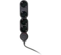 Zenitech - Multiprise Schuko 4x16A + Interrupteur - 1,5m - Noir