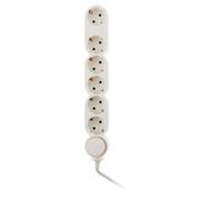 Zenitech Multiprise Schuko 6 x 16 A + Interrupteur 1,5 m Blanc | Multiprise Schuko 6 x 16 A + interrupteur, 1,5 m, Blanc ;, Type F : prise Schuko avec contacts de terre