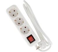Zenitech - Multiprise Schuko + interrupteur 3x16A - 5m - blanc Blanc