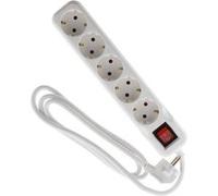 Zenitech - Multiprise Schuko + interrupteur 5x16A - 1,4m - blanc Blanc