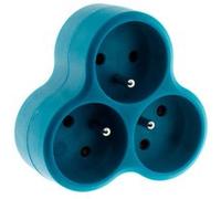 Multiprise triplite triangulaire 16A - Bleu - Zenitech