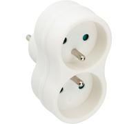 Biplite recy co-conçue Natura - 2x16A - Blanc - Zenitech