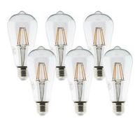 Zenitech - Pack de 6 ampoules LED déco filament 4W E27 Edison G