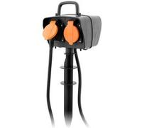 Multiprise ZENITECH 1.5m piquet 2 prises 16A + programmateur