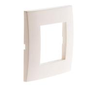 Plaque blanc simple mat + 1 support transparent