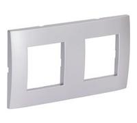 Zenitech - Plaque de finition double Kalya - Argent Argent