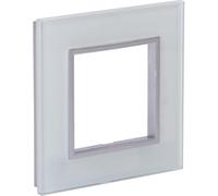 Zenitech - Plaque de finition simple en verre Kalya - Blanc blanc