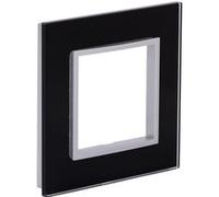 Zenitech - Plaque de finition simple en verre Kalya - Noir Noir