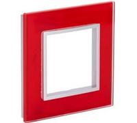 Zenitech - Plaque de finition simple en verre Kalya - Rouge Rouge