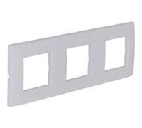 Zenitech - Plaque de finition triple Kalya - Blanc blanc