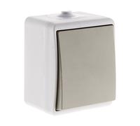 Mini bouton poussoir 10A IP54 - gris - Zenitech
