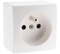 Prise 16A 2P+T en saillie - blanc - Presto - Zenitech