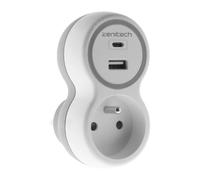 Zenitech Prise 16A avec 2 ports USB C - Blanc