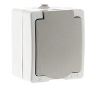 Zenitech - Prise 2P+T 16A IP54 - Gris Clair - Akya