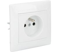 Prise 2P+T encastrée Zyna - Blanc - Zenitech