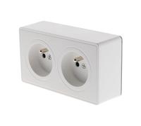 Zenitech Prise Électrique Murale 16A en Saillie Blanc | Bornes Automatiques, Câblage sans Vis, Puissance 3680W, Maison et Bureau, Conforme CE, Blanc, Format Compact