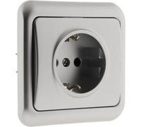 Zenitech - Prise encastrée Schuko 16A - chrome - Antaria