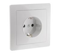 Zenitech - Prise encastrée Schuko - Blanc - Orys blanc