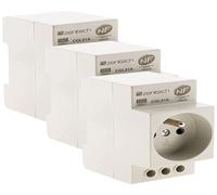 Zenitech Prise modulaire 2P+T NF, Paquet de 3