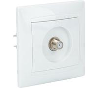Zenitech - Prise satéléphonelite encastrée mâle Ø7mm type F Zyna - Blanc Blanc G