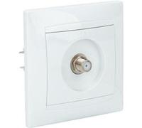 Zenitech - Prise satéléphonelite encastrée mâle Ø7mm type F Zyna - Blanc Blanc G