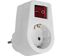 Zenitech - Prise Schuko 16A + interrupteur - Blanc Blanc