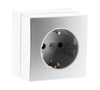 Zenitech Prise Schuko saillie 16A Bel'Vue - Argent