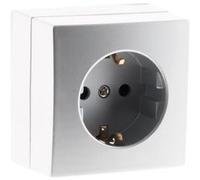 Zenitech - Prise Schuko saillie 16A Bel'Vue - Argent Argent