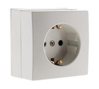 Zenitech Prise Schuko saillie 16A Bel'Vue - Blanc