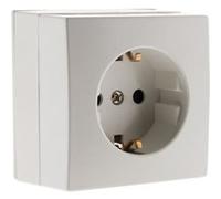 Zenitech - Prise Schuko saillie 16A Bel'Vue - Blanc Blanc G