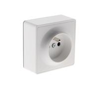 Prise 2P+T en saillie - ZENITECH - 16A - Vulco - Blanc