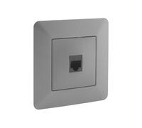Zenitech - Prise téléphone RJ45 - titanium