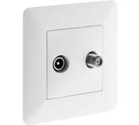 Zenitech - Prise TV Ø9,52mm + satellite - blanc - Artezo Blanc G