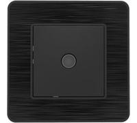 Zenitech - Prise TV complète - Ø9,52mm - métal Noir brossé - Kouro Noir G