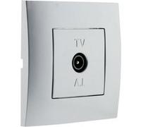 Zenitech - Prise TV Simplea montée - module large - gris Gris G