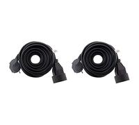 Zenitech Prolongateur 16A 2P+T HO5VV-F 3G1,5mm² Noir 10m & Prolongateur 16A 2P+T HO5VV-F 3G1,5mm² Noir 5m
