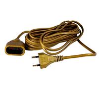 Zenitech - Prolongateur Électrique 6A HO3VVH2F 2x0.75 mm² - Dore - Prise sans Terre avec Sécurité Enfant - Cordon 5 m - Normes NF - Idéal pour Usage Intérieur