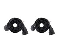 Zenitech Prolongateur Femelle à Mâle 16A HO5VV F 3G1,5mm² Noir 5m & Prolongateur 16A 2P+T HO5VV-F 3G1,5mm² Noir 3m - Zenitech