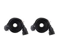 Zenitech Prolongateur Femelle à Mâle 16A HO5VV F 3G1,5mm² Noir 5m & Prolongateur 16A HO5VV-F 3G1,5mm² Noir 3m - Zenitech