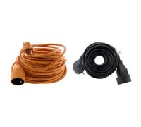 Zenitech Prolongateur, Orange, 25 m & Prolongateur 16A 2P+T HO5VV-F 3G1,5mm² Noir 10m