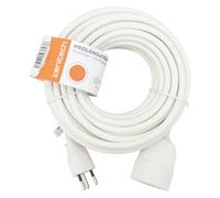 Zenitech Prolongateur Suisse T12/T13, 5 m, Blanc, H05VV-F | Prolongateur connecteurs suisses T12/T13, câble H05VV-F 3 x 1,5 mm², 5 m, Type J : prise suisse avec 3 broches rondes